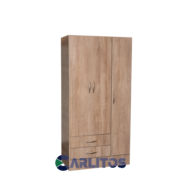 Placard 0.92 Mts 3 Puertas 2 Cajones Platinum Savanna