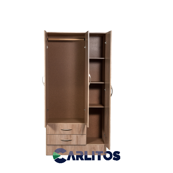 Placard 0.92 Mts 3 Puertas 2 Cajones Platinum Savanna