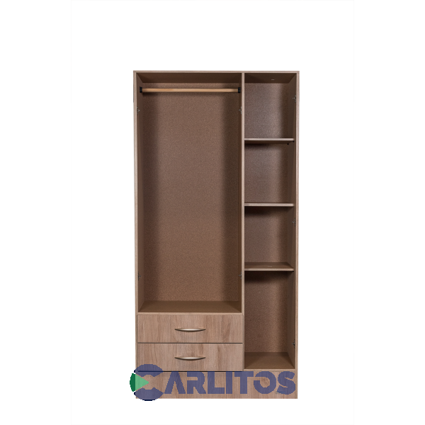Placard 0.92 Mts 3 Puertas 2 Cajones Platinum Savanna