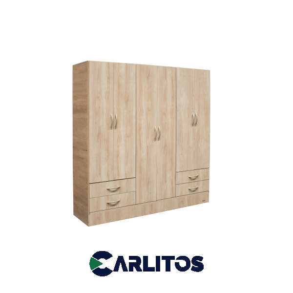 Placard 1.82 Mts 6 Puertas 4 Cajones Platinum Savanna