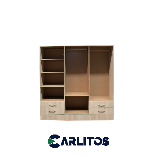 Placard 1.82 Mts 6 Puertas 4 Cajones Platinum Savanna