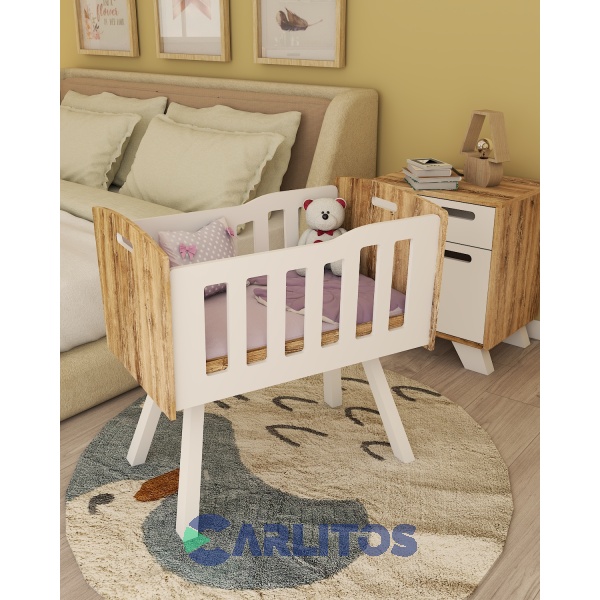 Mesa De Luz Línea Nordic La Esperanza Atakama y Laqueado Blanco