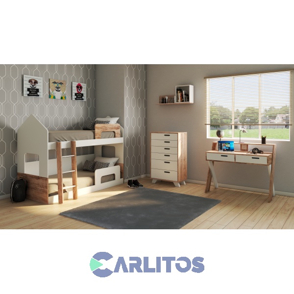 Chiffonier Línea Nordic La Esperanza Atakama y Laqueado Blanco