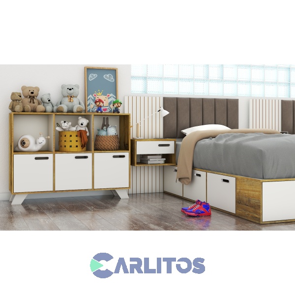Juguetero Montessori Línea Nordic La Esperanza Atakama y Laqueado Blanco