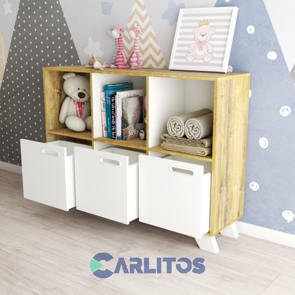 Juguetero Montessori Línea Nordic La Esperanza Atakama y Laqueado Blanco