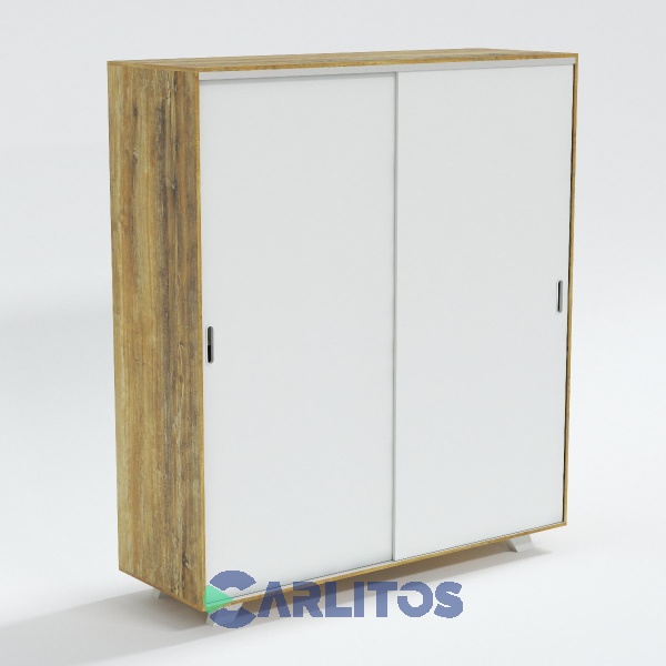 Placard Vestidor 1.80 Mts Línea Nordic Puertas Corredizas La Esperanza Atakama y Laqueado Blanco