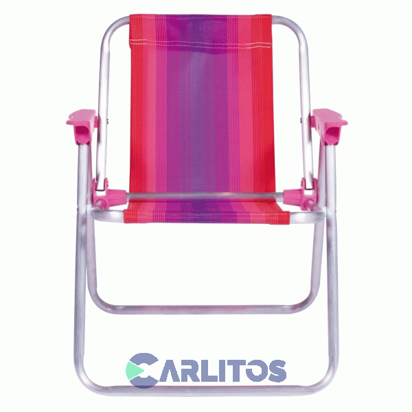 Sillon De Aluminio Infantil Fijo Rafia 2122 Rosa