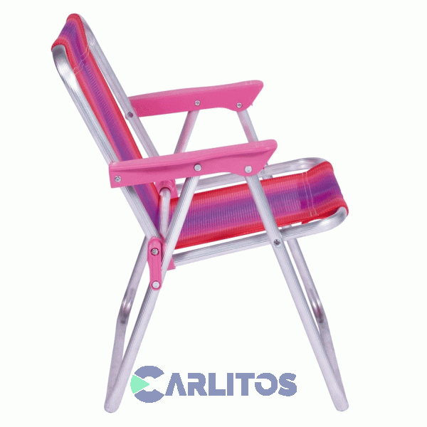 Sillon De Aluminio Infantil Fijo Rafia 2122 Rosa