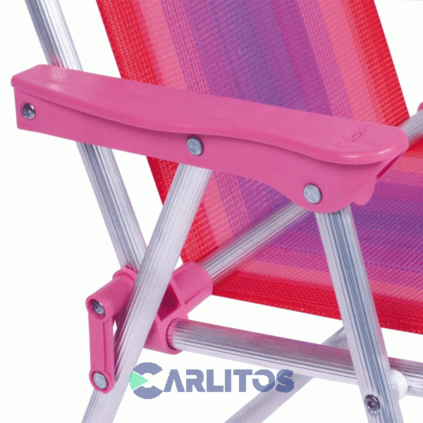 Sillon De Aluminio Infantil Fijo Rafia 2122 Rosa