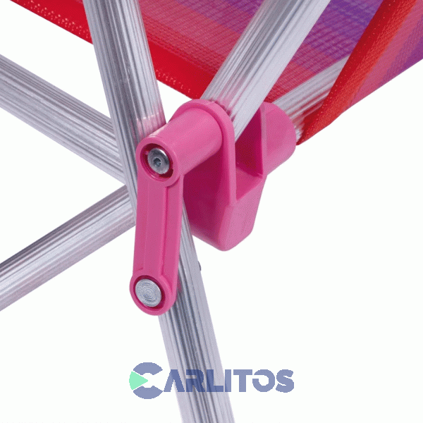 Sillon De Aluminio Infantil Fijo Rafia 2122 Rosa