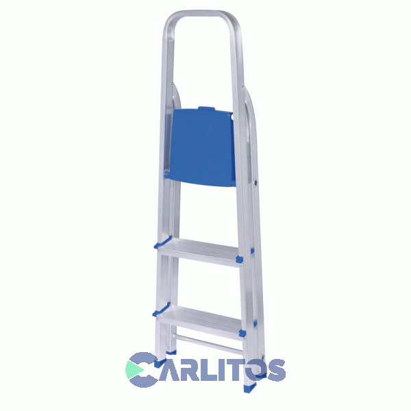 Escalera 3 Escalones Aluminio 1.12 Metros Mor 5101