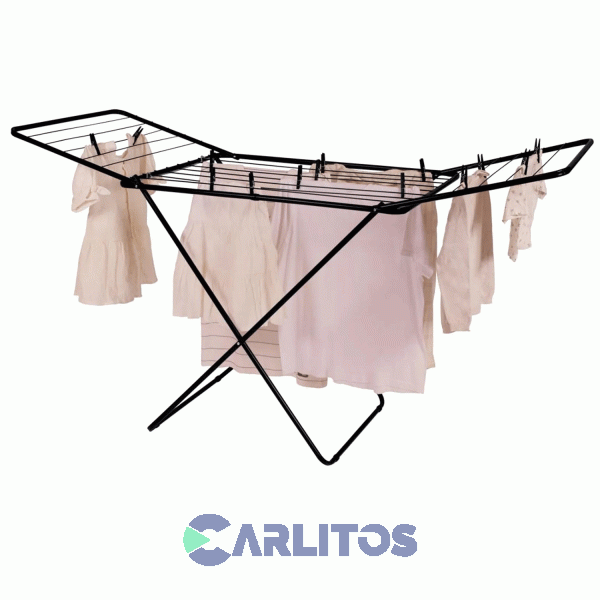 Tender De Pie Maxi Con Aletas 8 Varillas Plegable Mor 6217 Negro