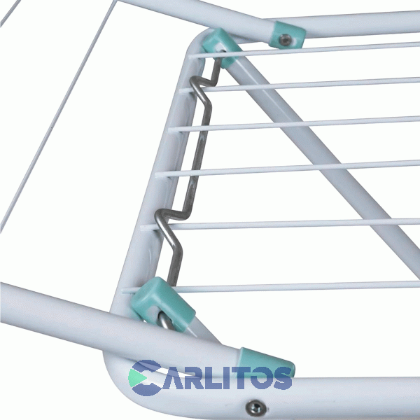 Tender De Pie Slim Con Aletas 6 Varillas Plegable Mor 6105 Blanco