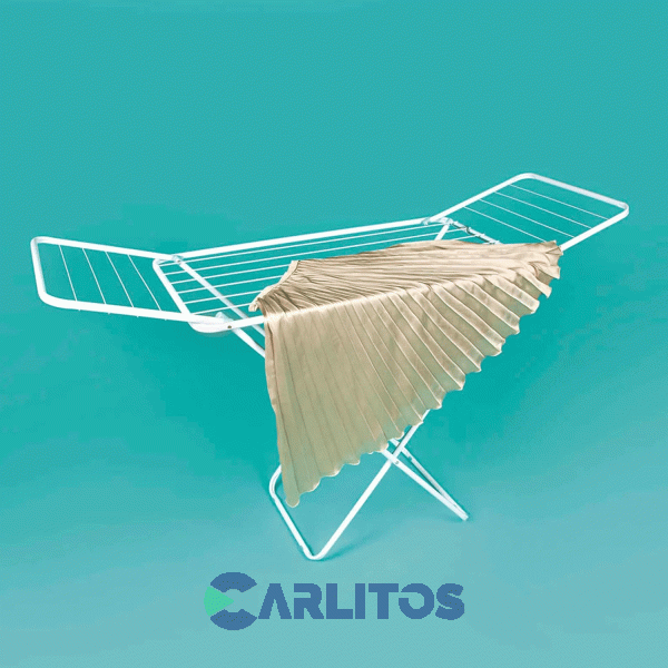 Tender De Pie Slim Con Aletas 6 Varillas Plegable Mor 6105 Blanco