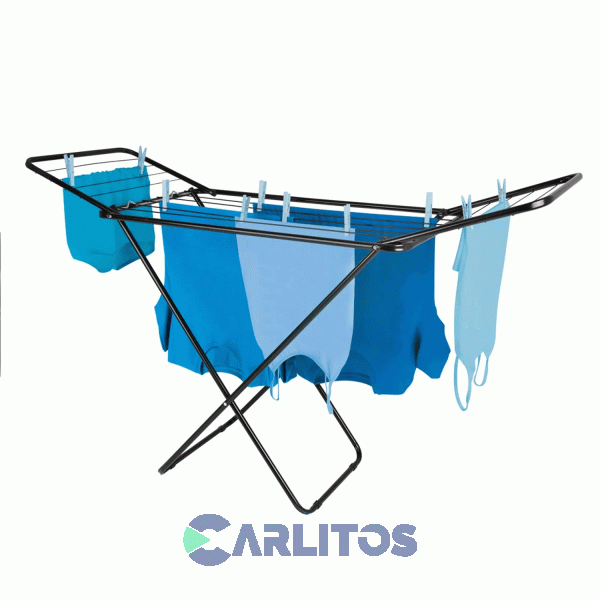 Tender De Pie Slim Con Aletas 6 Varillas Plegable Mor 6216 Negro