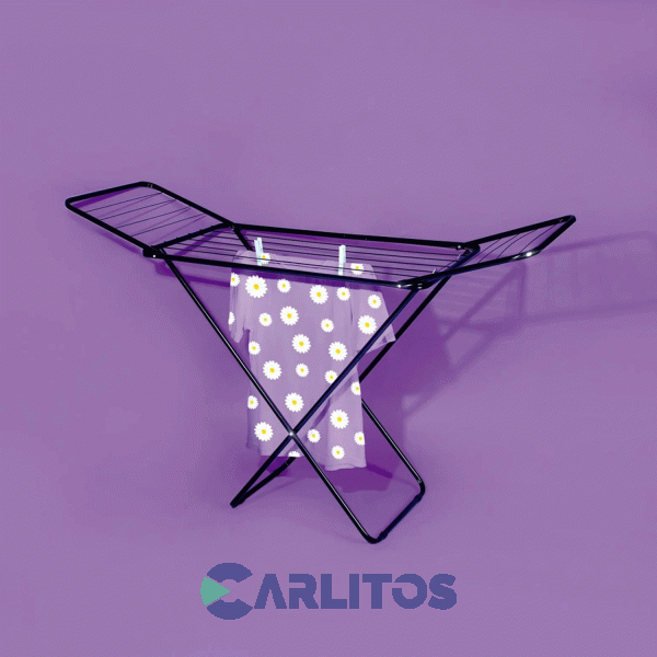 Tender De Pie Slim Con Aletas 6 Varillas Plegable Mor 6216 Negro