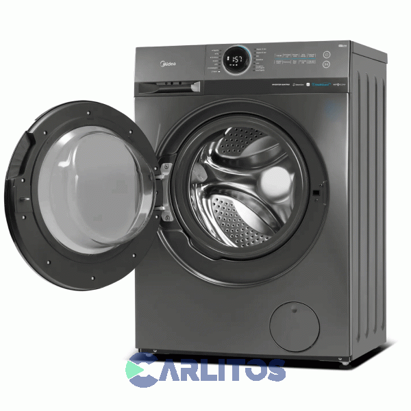 Lavarropa Carga Frontal Midea Inverter 11.5 KG - 1400 RPM Plata Wifi Mf200w115wb/t-a1