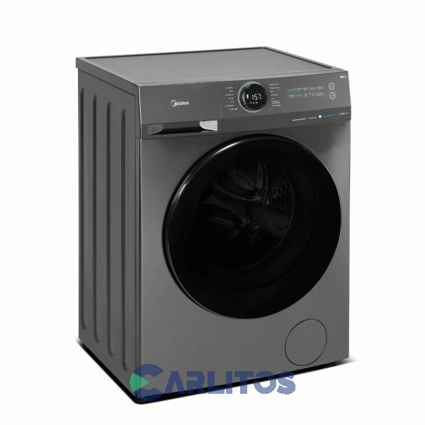 Lavarropa Carga Frontal Midea Inverter 11.5 KG - 1400 RPM Plata Wifi Mf200w115wb/t-a1