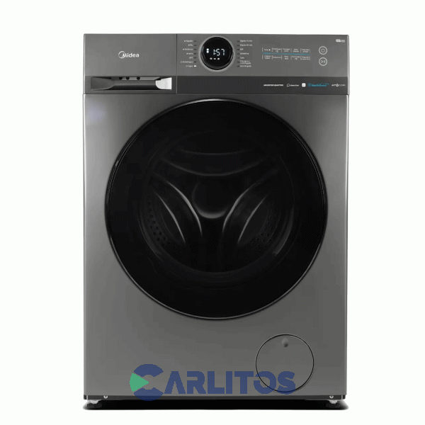 Lavarropa Carga Frontal Midea Inverter 11.5 KG - 1400 RPM Plata Wifi Mf200w115wb/t-a1
