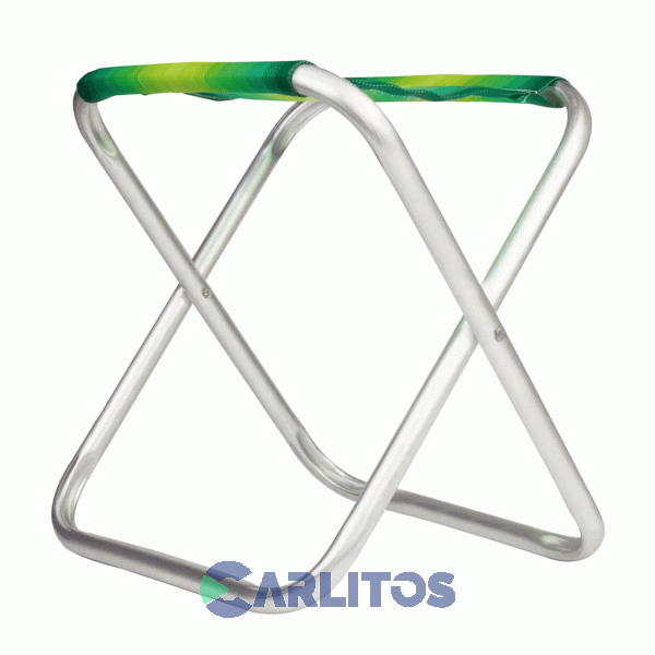Banqueta Camping De Aluminio Tela Rafia Plegable Mor 2120
