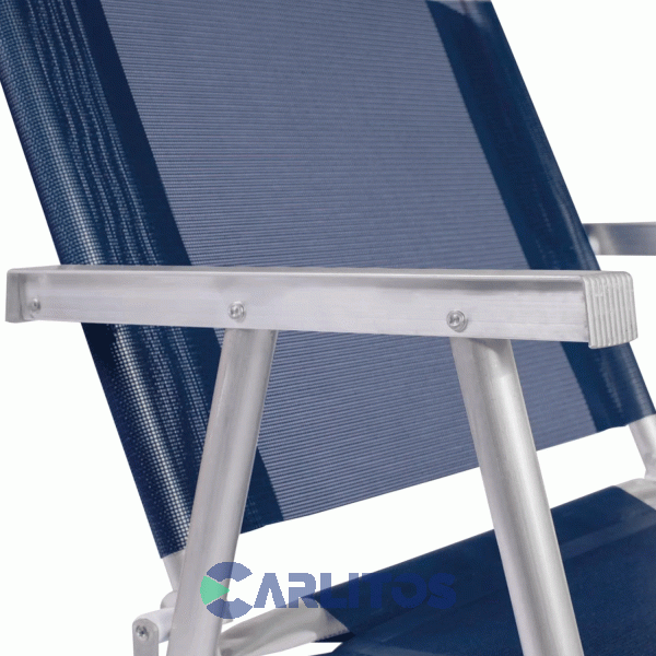 Sillón de Aluminio Oversize Tela Sannet Fijo Mor 2132 Azul Marino