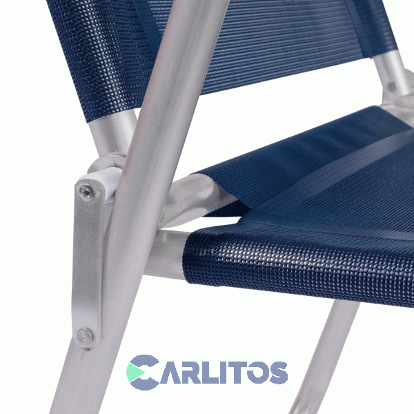 Sillón de Aluminio Oversize Tela Sannet Fijo Mor 2132 Azul Marino