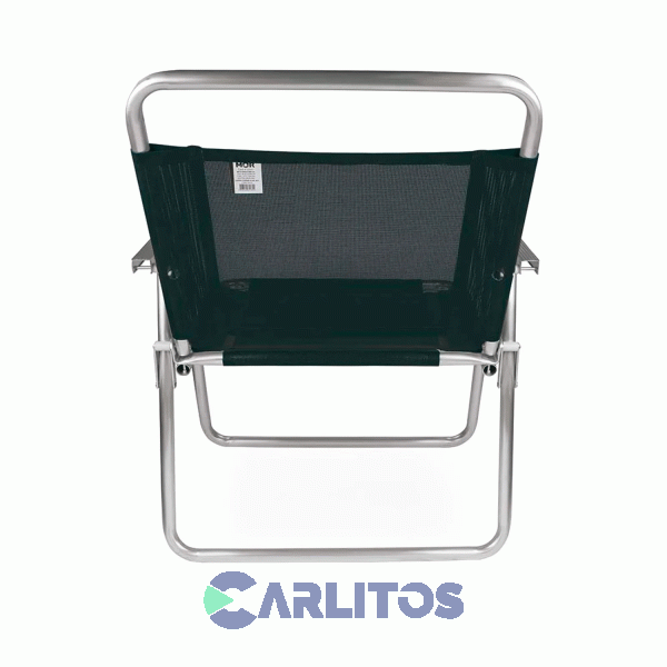 Sillón De Aluminio Oversize Tela Sannet Fijo Mor 2153 Negro