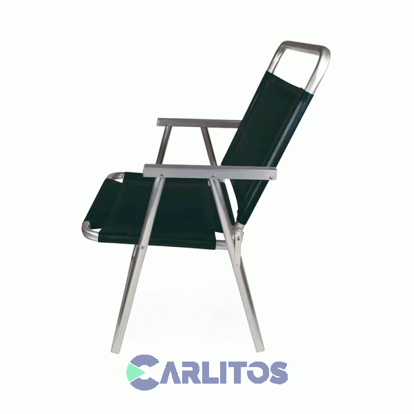 Sillón De Aluminio Oversize Tela Sannet Fijo Mor 2153 Negro
