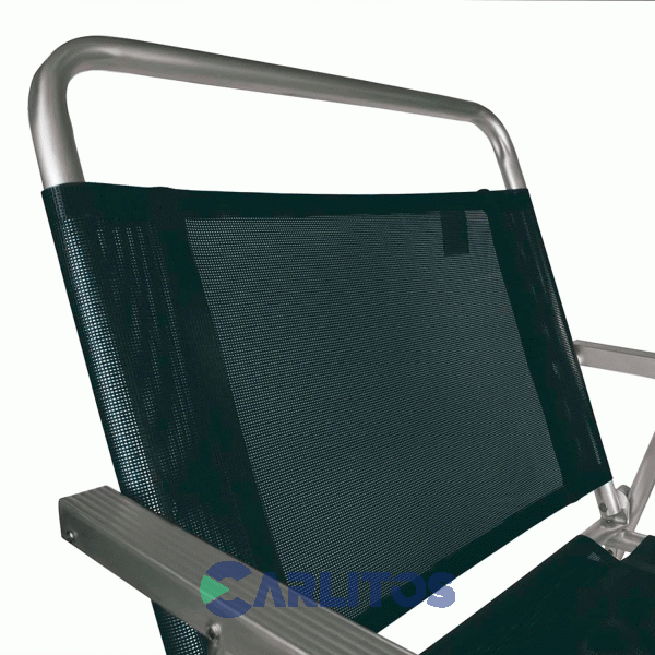 Sillón De Aluminio Oversize Tela Sannet Fijo Mor 2153 Negro