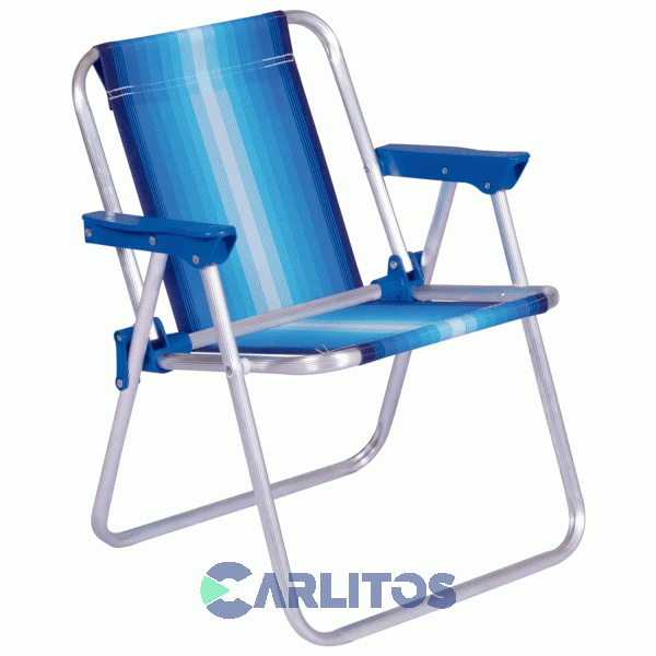 Sillon De Aluminio Infantil Rafia Fijo Mor 2121 Azul