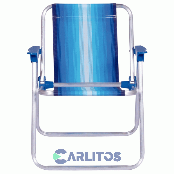 Sillon De Aluminio Infantil Rafia Fijo Mor 2121 Azul