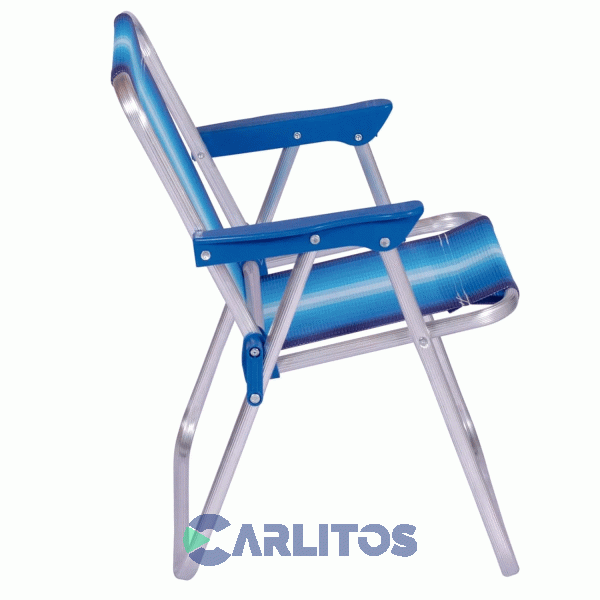 Sillon De Aluminio Infantil Rafia Fijo Mor 2121 Azul