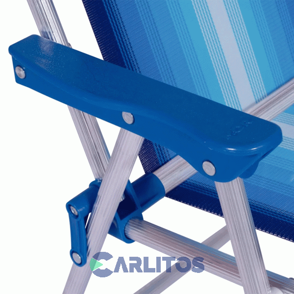 Sillon De Aluminio Infantil Rafia Fijo Mor 2121 Azul