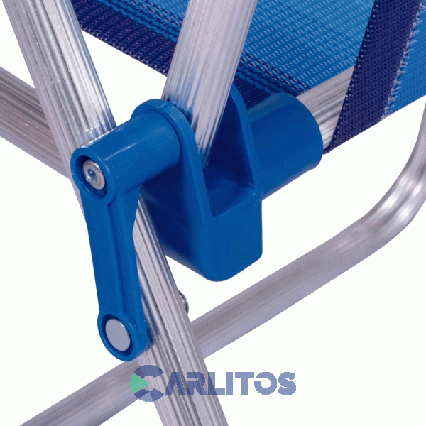 Sillon De Aluminio Infantil Rafia Fijo Mor 2121 Azul