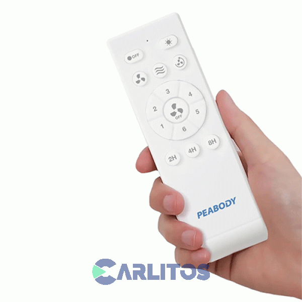 Ventilador De Techo Retráctil Peabody Acero Palas Acrílico Con Led Pe-vtrdc410s