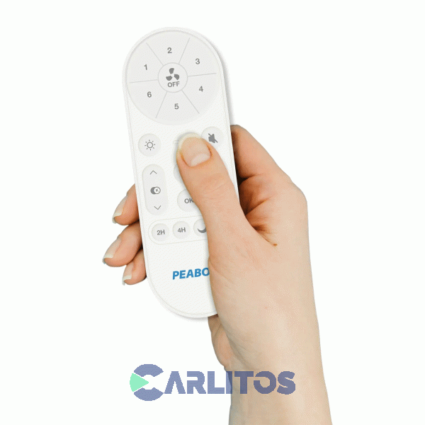 Ventilador De Techo Retráctil Peabody Blanco Palas Acrílico Con Led Pe-vtrdc425b