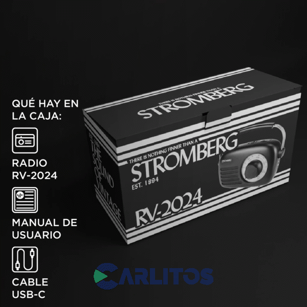 Radio Portátil Stromberg-Carlson Am/Fm Analógica Carga Usb Rv-2024