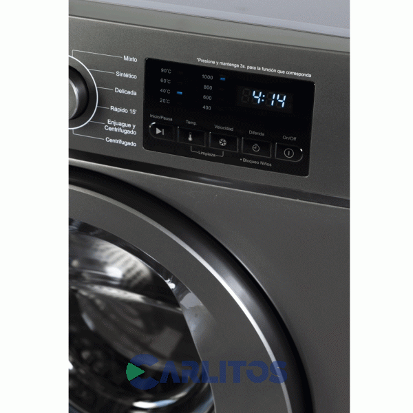 Lavarropa Carga Frontal Codini Inverter 6 Kg 1000 Rpm Aiafa6010g Gris
