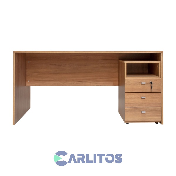 Escritorio Profesional 3 Cajones 1.50 Mts Platinum Acacia