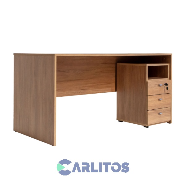 Escritorio Profesional 3 Cajones 1.50 Mts Platinum Acacia
