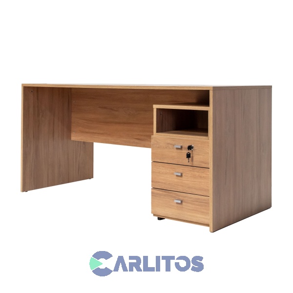 Escritorio Profesional 3 Cajones 1.50 Mts Platinum Acacia