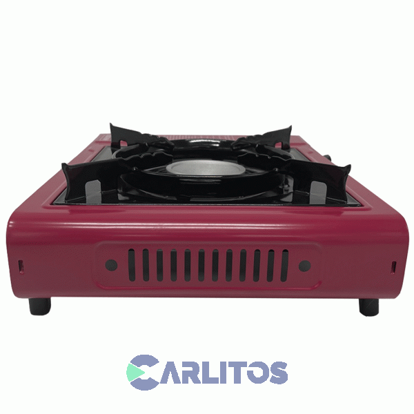 Anafe Portátil A Gas Butano Brogas Con Valija Plástica Rojo
