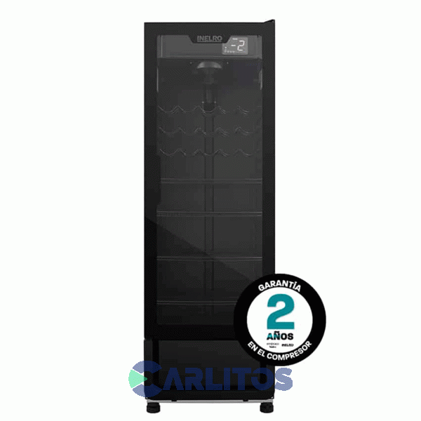 Exhibidora Vertical Negra Sin Cenefa - 470 Litros Inelro Mt-17