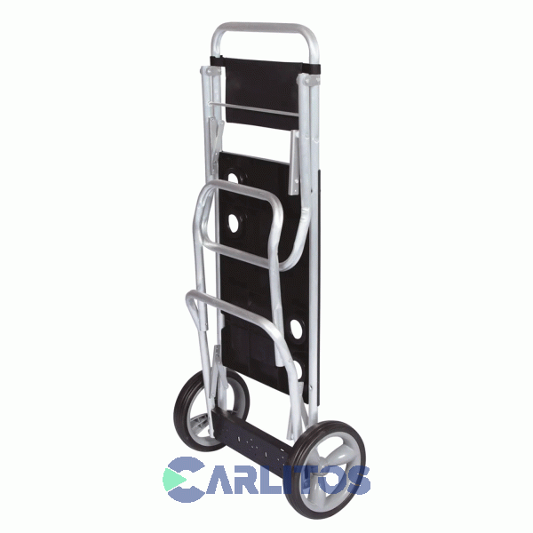Carrito Para Playa Mor Aluminio Con Extensión Para Conservadora 2596 Negro