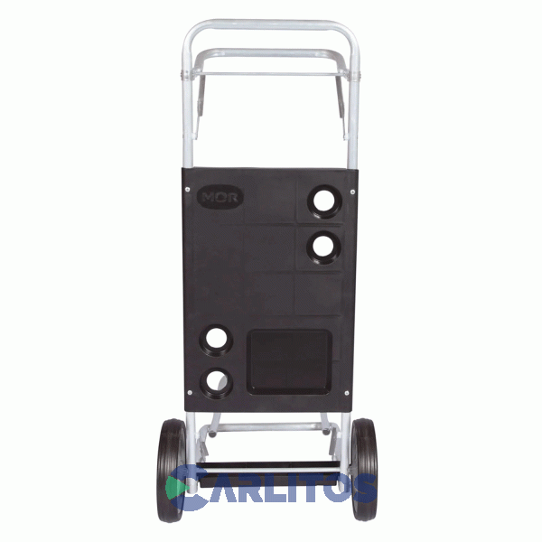 Carrito Para Playa Mor Aluminio Con Extensión Para Conservadora 2596 Negro