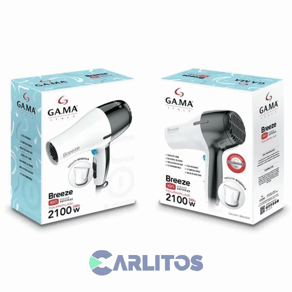 Secador De Pelo Ga.Ma Breeze 2100 Watts Arg Blanco Y Negro
