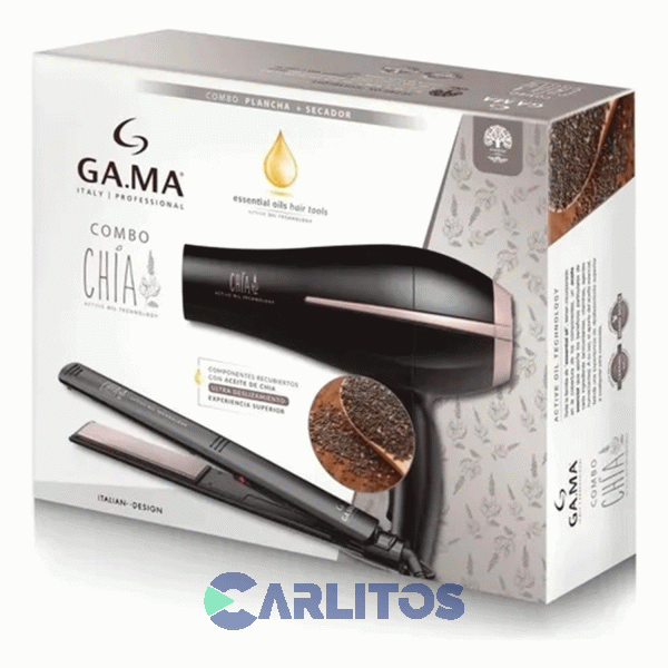 Secador De Pelo Bora + Planchita De Pelo Elegance Chia Ga.Ma Beauty Set