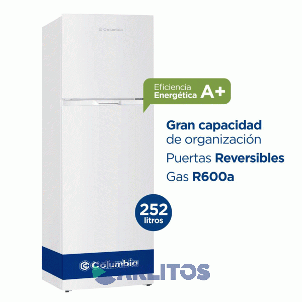 Heladera Con Freezer Columbia Blanca 252 Litros Chd25/9
