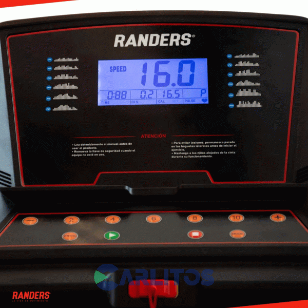 Fitness Cinta Motorizada 1.75 Hp Randers Inclinacion Manual Arg-466