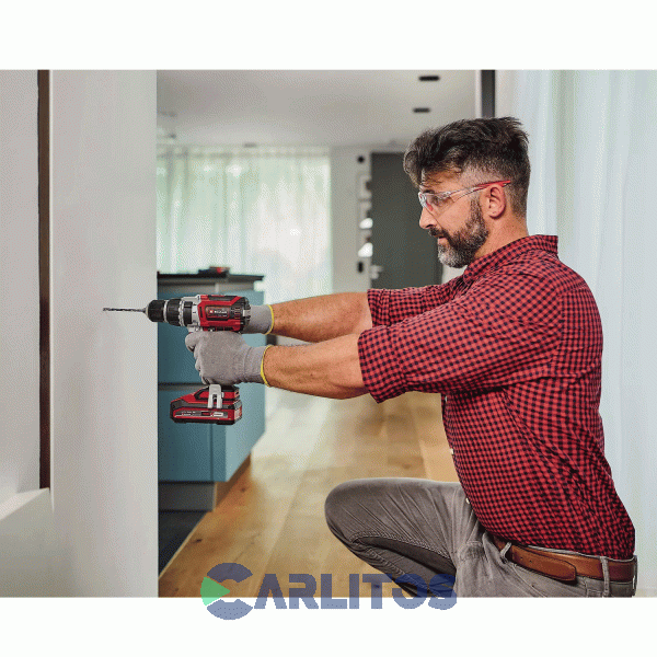 Taladro Atornillador Y Percutor Einhell 13 Mm Inal&aacute;mbrico 18 V En Kit 4514206 Tp-Cd 18/60 Li-I Bl